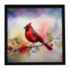 Cardinal Framed Metal Print Bathroom, Kitchen, Office, Home Decor Wall Art Ready to Hang, Square, 8X8