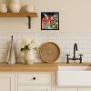Tiger Framed Metal Print Bathroom, Kitchen, Office, Home Decor Wall Art Ready to Hang, Square, 8X8