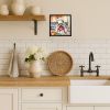 Cairn Terrier The Chef Framed Metal Print Bathroom, Kitchen, Office, Home Decor Wall Art Ready to Hang, Square, 8X8