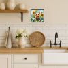 Silky Terrier in Sunflowers Framed Metal Print Bathroom, Kitchen, Office, Home Decor Wall Art Ready to Hang, Square, 8X8