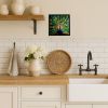 Peacock Framed Metal Print Bathroom, Kitchen, Office, Home Decor Wall Art Ready to Hang, Square, 8X8