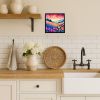 Hyacinths in Color Framed Metal Print Bathroom, Kitchen, Office, Home Decor Wall Art Ready to Hang, Square, 8X8