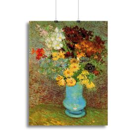 Vase with Daisies and Anemones by Van Gogh Canvas Print or Poster (Type: Poster Print, size: 16" x 12" / 42cm x 30cm (approx))