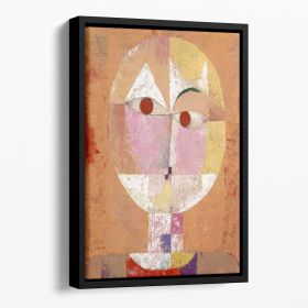 Senecio Baldgreis 1922 No.1 Floating Framed Canvas (Color: Black, size: 16" x 12" / 42cm x 30cm approx)