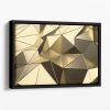 Gold Geometric Surface Floating Framed Canvas
