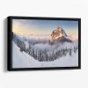 Golden Peak Floating Framed Canvas