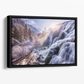 Heartless Valley Floating Framed Canvas (Color: Black, size: 36" x 24" / 90cm x 60cm (approx))