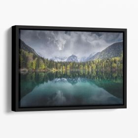 Moody Day Floating Framed Canvas (Color: Black, size: 16" x 12" / 42cm x 30cm (approx))