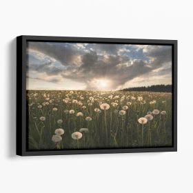 Lightbulbs Floating Framed Canvas (Color: Black, size: 36" x 24" / 90cm x 60cm (approx))