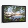Lake View Floating Framed Canvas