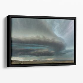 Huge Supercell Floating Framed Canvas (Color: Black, size: 12" x 8" / 30cm x 20cm (approx))
