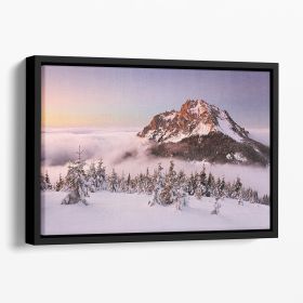 Rozsutec Peak Floating Framed Canvas (Color: Black, size: 12" x 8" / 30cm x 20cm (approx))