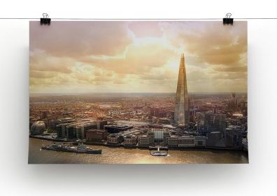 Shard of Glass at sunset Canvas Print or Poster (Type: Standard Framed Canvas Print, size: 32" x 24" / 80cm x 60cm (approx))