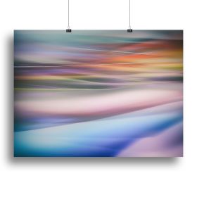Coloured Waves 2 Canvas Print or Poster (Type: Standard Framed Canvas Print, size: 24" x 16" / 60cm x 40cm (approx))