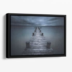 Dark Floating Framed Canvas (Color: Black, size: 16" x 12" / 42cm x 30cm (approx))