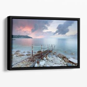Path To The Light Floating Framed Canvas (Color: Black, size: 16" x 12" / 42cm x 30cm (approx))