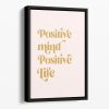 Positive Mind Positive Life Floating Framed Canvas