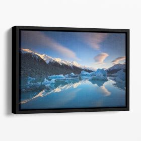Winter Symmetry Floating Framed Canvas (Color: Black, size: 36" x 24" / 90cm x 60cm (approx))