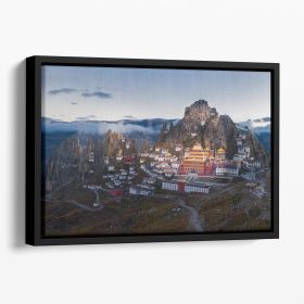Triten Norbutse Floating Framed Canvas (Color: Black, size: 24" x 16" / 60cm x 40cm (approx))