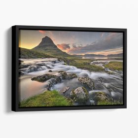 Early In The Morning Floating Framed Canvas (Color: Black, size: 12" x 8" / 30cm x 20cm (approx))