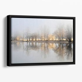 January Morning Floating Framed Canvas (Color: Black, size: 24" x 16" / 60cm x 40cm (approx))