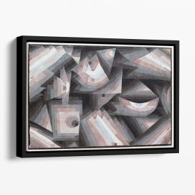 Crystal Gradation 1921 No.1 Floating Framed Canvas (Color: Black, size: 40" x 26" / 100cm x 65cm approx)
