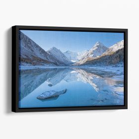 Akkem Lake Floating Framed Canvas (Color: Black, size: 12" x 8" / 30cm x 20cm (approx))