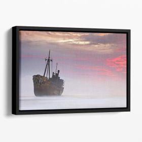 The Dark Traveler Floating Framed Canvas (Color: Black, size: 16" x 12" / 42cm x 30cm (approx))