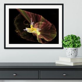 Dancer With Light Framed Print (Color: Black/With White Edging, size: 48" x 32" / 120cm x 80cm (approx))