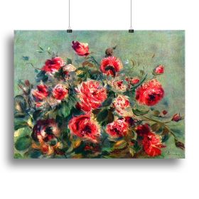 Still life roses of Vargemont by Renoir Canvas Print or Poster (Type: Standard Framed Canvas Print, size: 32" x 24" / 80cm x 60cm (approx))
