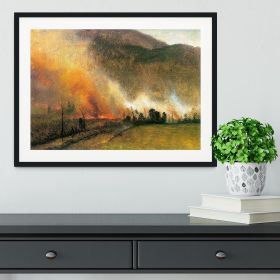 White Mountains New hampshire 1 by Bierstadt Framed Print (Color: Natural/No White Edging, size: 48" x 32" / 120cm x 80cm (approx))