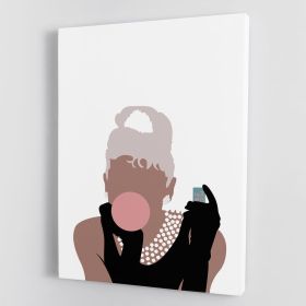 Bubblegum Girl Canvas Print or Poster (Type: Standard Framed Canvas Print, size: 16" x 12" / 42cm x 30cm (approx))