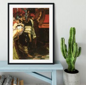 A Roman conqueror detail 1 by Alma Tadema Framed Print (Color: Natural/With White Edging, size: 12" x 8" / 30cm x 20cm (approx))