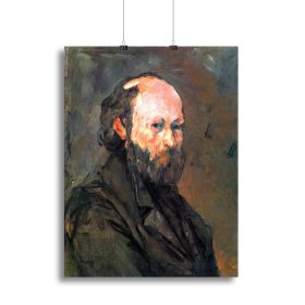 Another Self Portrait by Cezanne Canvas Print or Poster (Type: Standard Framed Canvas Print, size: 12" x 8" / 30cm x 20cm (approx))