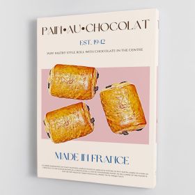 Pain Au Chocolat Print Canvas Print or Poster (Type: Poster Print, size: 24" x 16" / 60cm x 40cm approx)