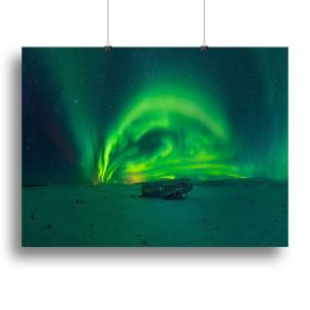 Night in Iceland Canvas Print or Poster (Type: Standard Framed Canvas Print, size: 12" x 8" / 30cm x 20cm approx)
