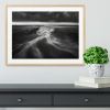 Coastline In Greyscale Framed Print