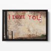 Banksy I Love You Floating Framed Canvas