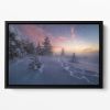 Winter Steps Floating Framed Canvas