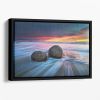 Moeraki Boulders Floating Framed Canvas