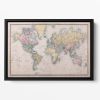 Original old hand coloured map Floating Framed Canvas
