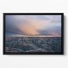 Twilight Over Badlands Floating Framed Canvas