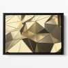 Gold Geometric Surface Floating Framed Canvas