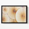 Paper Fans Floating Framed Canvas