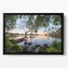 Lake View Floating Framed Canvas