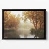 Foggy Autumn Floating Framed Canvas