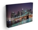 Manhattan skyline with skyscrapers over Hudson River Canvas Print or Poster